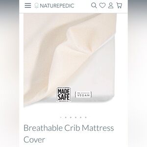 Breathable Crib Mattress Cover by naturepedic regular crib size